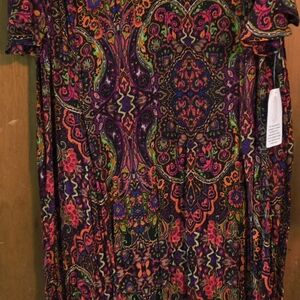Roaman's Colorful Paisley Maxi Dress